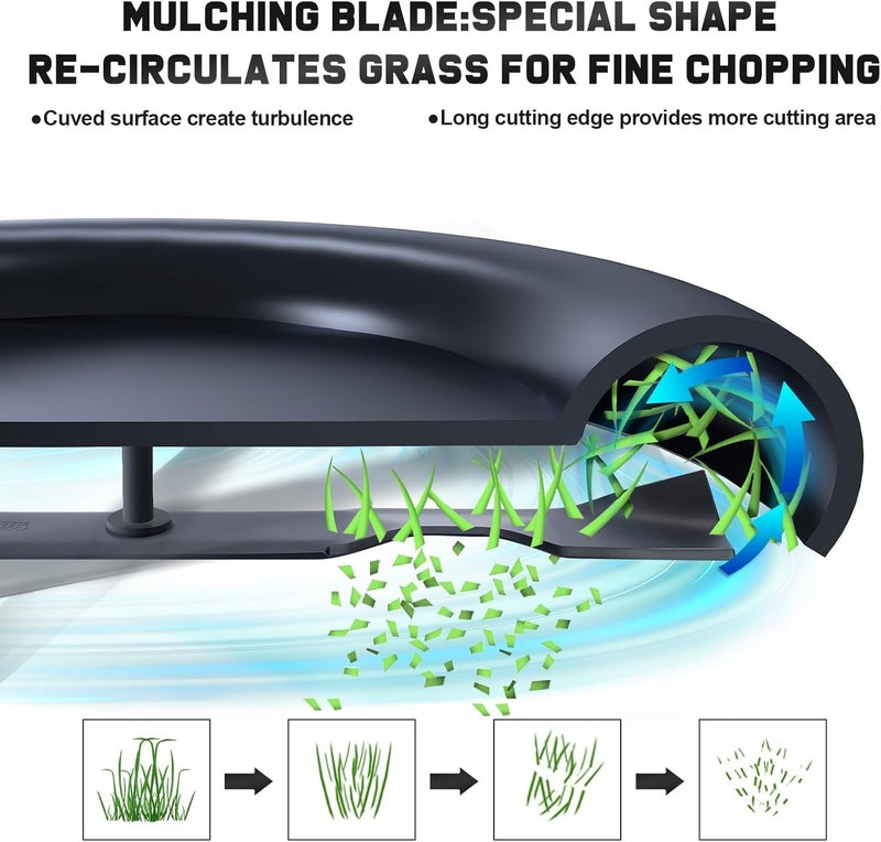 Grasscool 422719 134149 Mulching Blades with 5-Star Mounting Pattern for Craftsman LT1000 LT2000 42 inch Deck Riding Lawn Mower Tractor Replace 532134149 424752 138971 - Image 5